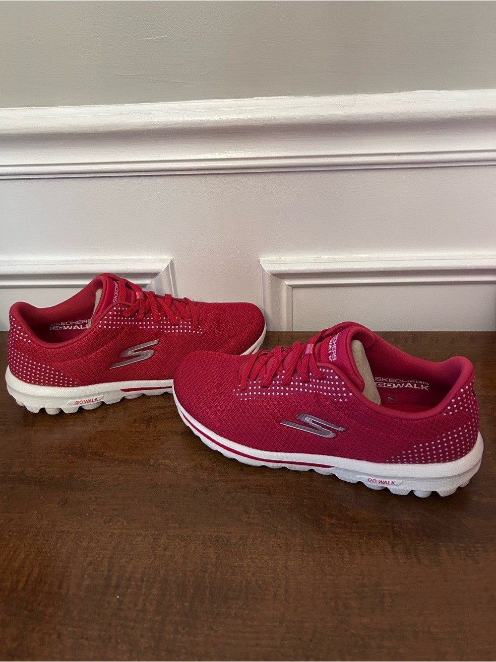 Skechers Women's GOwalk Red Athletic Walking Sneaker